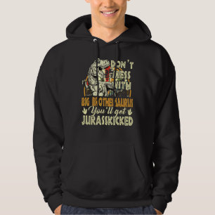 Mens Retro Big Brother Rex Saurus Fathers Day Chri Hoodie