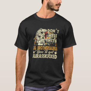 Mens Retro Big Brother Rex Saurus Fathers Day Chri T-Shirt