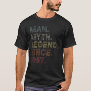 Mens Retro Colour Man Myth Legend Since 1957 Birth T-Shirt