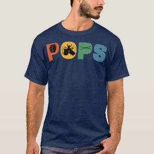 Mens Retro Drums Grandpa Drum,er Pops Grandfather T-Shirt
