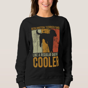 Mens Retro Fathers Day Bedlington Terrier Dad Dog Sweatshirt