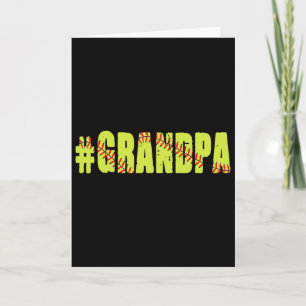 Mens Retro Fathers Day Men Softll Grandpa Softll P Card