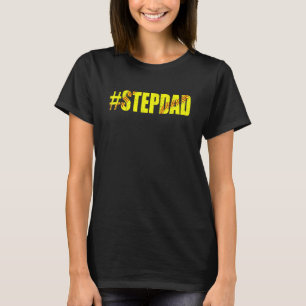 Mens Retro Father's Day Softball Stepdad Softball T-Shirt