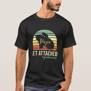 Mens Retro Get Attached Foster Care Dad Papa Bear T-Shirt