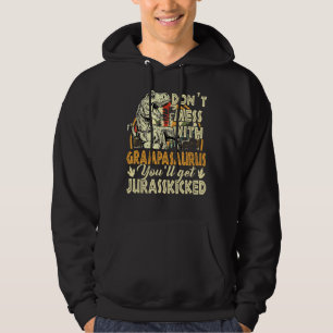 Mens Retro Grampa Rex Saurus Father's Day Christma Hoodie