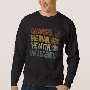 Mens Retro Gramps Man Myth Legend Vintage Father's Sweatshirt