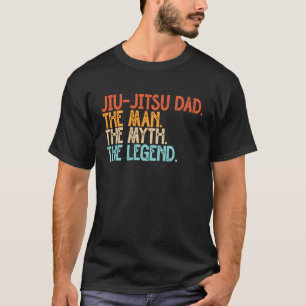 Mens Retro Jiu Jitsu Dad BJJ Men Father Vintage T-Shirt