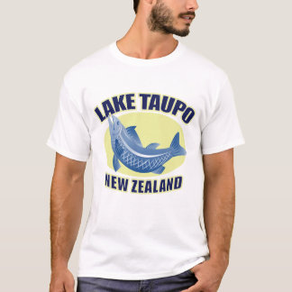 Mens Retro Lake Taupo New Zealand T-Shirt