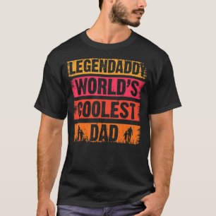 Mens Retro Legendaddy Worlds Coolest Dad For Legen T-Shirt