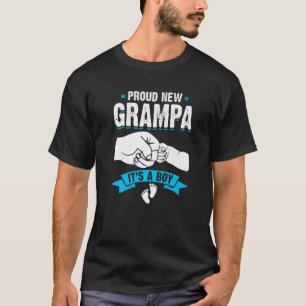 Mens Retro Men Proud New Grampa It's A Boy Gender  T-Shirt