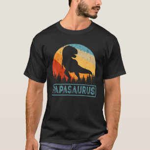 Mens Retro Papa Saurus Vintage Family Dinosaur For T-Shirt