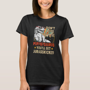 Mens Retro Pop Pop Rex Saurus Father's Day Christm T-Shirt
