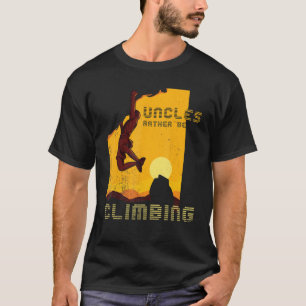 Mens Retro Rock Climbing Climbing Sunset Uncles Ra T-Shirt