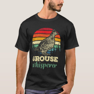 Mens Retro Ruffed Grouse Whisperer Bird Hunting Bi T-Shirt