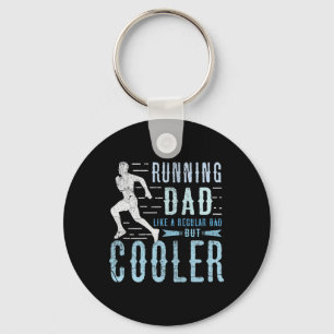 Mens Retro Running Dad Apparel Father's Day Birthd Key Ring