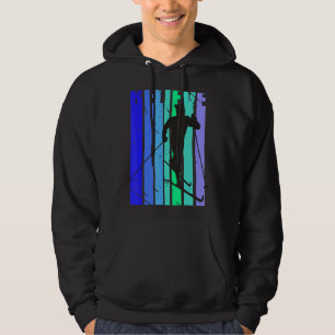 Mens Retro Ski Skiing Winter Sports Race Racing Do Hoodie