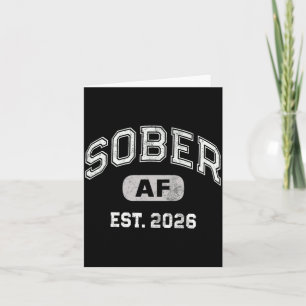 Mens retro sober af est 2026 recovery university card