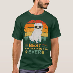 Mens Retro Style Best American Eskimo Dad Ever Fat T-Shirt
