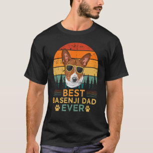 Mens Retro Style Best Basenji Dad Ever Father's Da T-Shirt