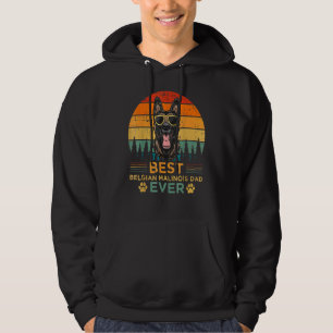 Mens Retro Style Best Belgian Malinois Dad Ever Fa Hoodie