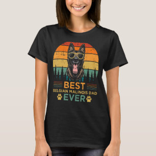 Mens Retro Style Best Belgian Malinois Dad Ever Fa T-Shirt