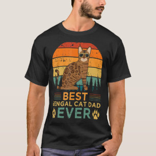 Mens Retro Style Best Bengal Cat Dad Ever Father's T-Shirt