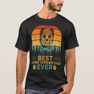 Mens Retro Style Best Cairn Terrier Dad Ever Fathe T-Shirt