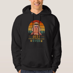 Mens Retro Style Best Cocker Spaniel Dad Ever Fath Hoodie