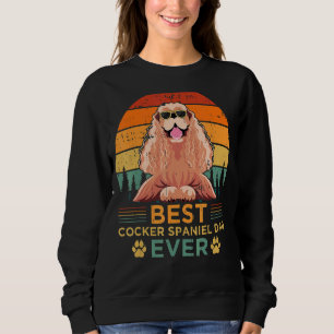 Mens Retro Style Best Cocker Spaniel Dad Ever Fath Sweatshirt