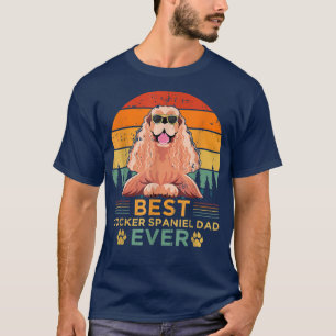 Mens Retro Style Best Cocker Spaniel Dad Ever Fath T-Shirt