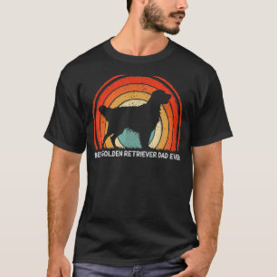 Mens Retro Style Best Golden Retriever Dad Ever Fa T-Shirt