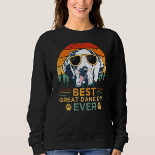 Mens Retro Style Best Great Dane Dad Ever Father's Sweatshirt