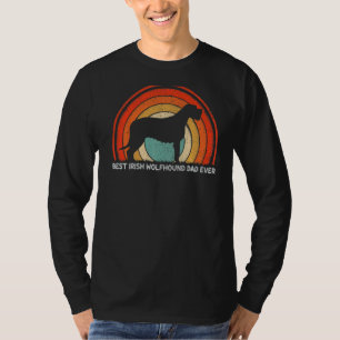 Mens Retro Style Best Irish Wolfhound Dad Ever Fat T-Shirt