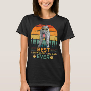 Mens Retro Style Best Irish Wolfhound Dad Ever Fat T-Shirt