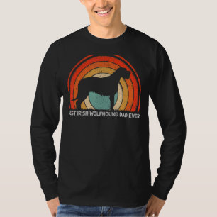 Mens Retro Style Best Irish Wolfhound Dad Ever Fat T-Shirt