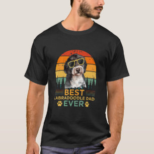 Mens Retro Style Best Labradoodle Dad Ever Father' T-Shirt
