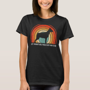 Mens Retro Style Best Miniature Pinscher Dad Ever T-Shirt