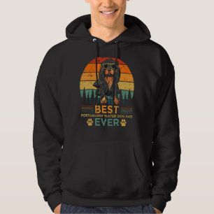 Mens Retro Style Best Portuguese Water Dad Ever Fa Hoodie