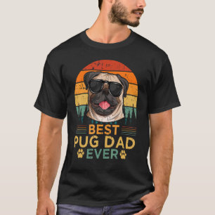 Mens Retro Style Best Pug Dad Ever Father's Day 1 T-Shirt