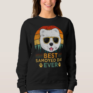 Mens Retro Style Best Samoyed Dad Ever Father's Da Sweatshirt