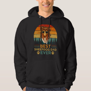 Mens Retro Style Best Sheepdog Dad Ever Father's D Hoodie