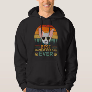 Mens Retro Style Best Siamese Cat Dad Ever Father' Hoodie