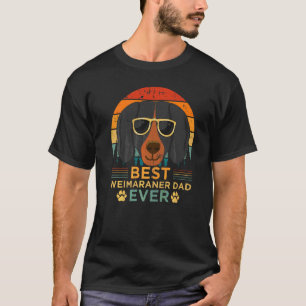 Mens Retro Style Best Weimaraner Dad Ever Father's T-Shirt