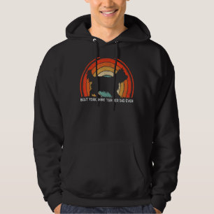 Mens Retro Style Best Yorkshire Terrier Dad Ever F Hoodie