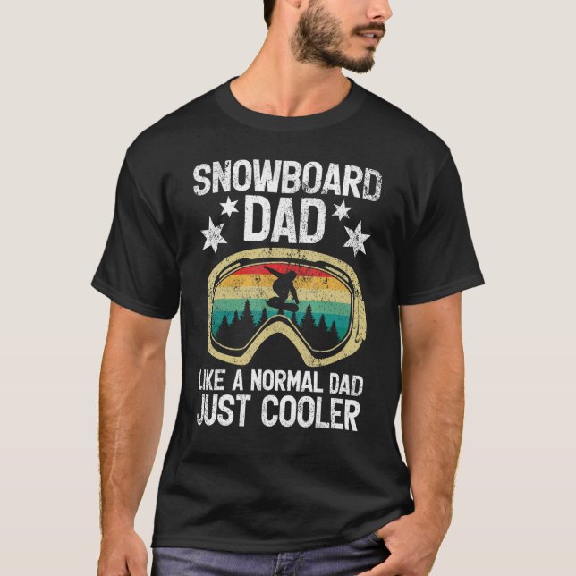 Mens Retro Style Snowboarding Dad Like A Regular D T-Shirt (Front)