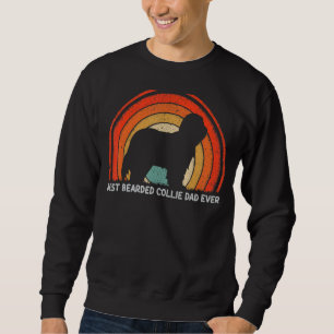 Mens Retro Style Vintage Best Bearded Collie Dad E Sweatshirt