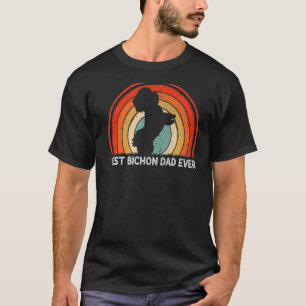 Mens Retro Style Vintage Best Bichon Dad Ever Fath T-Shirt