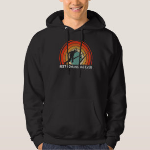 Mens Retro Style Vintage Best Bowling Dad Ever Fat Hoodie