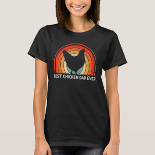 Mens Retro Style Vintage Best Chicken Dad Ever Fat T-Shirt