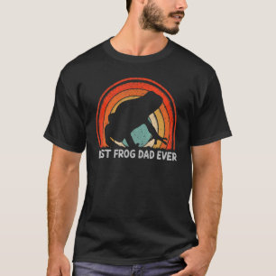 Mens Retro Style Vintage Best Frog Dad Ever Father T-Shirt
